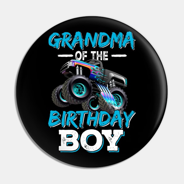 Grandma of the Birthday Boy Monster Truck Birthday Pin by Tn Haryadiole