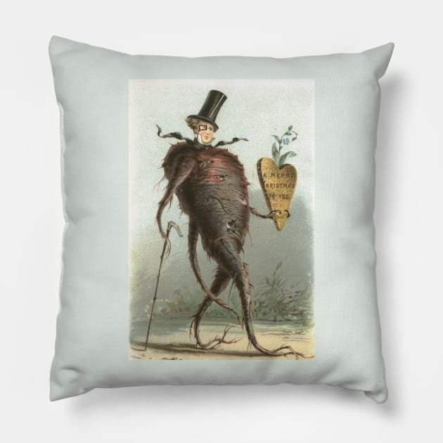 Pleasant Root Vegetable Man Pillow by Star Scrunch