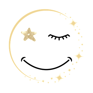 Happy face with stars T-Shirt