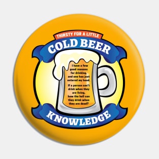 Cold Beer Knowledge Pin