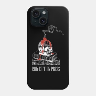 19th Edition Press Skull & Books Phone Case