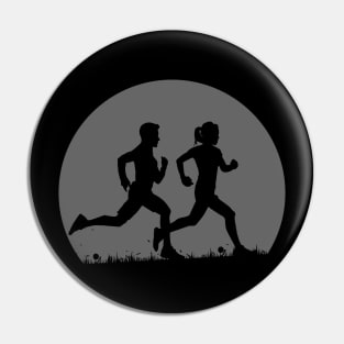 Jogging Couple Pin