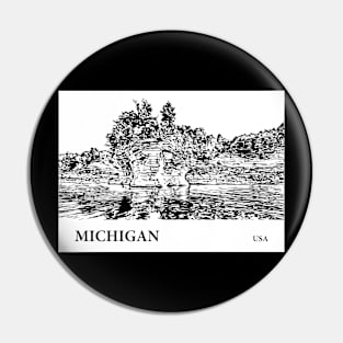 Michigan USA Pin