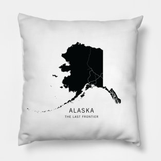 Alaska State Road Map Pillow