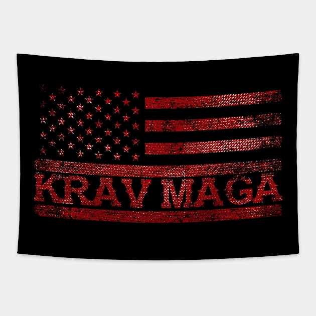 krav maga usa grunge Tapestry by ShirtsShirtsndmoreShirts