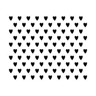 Black Heart modern design, black and white pattern. Heart Love symbol T-Shirt