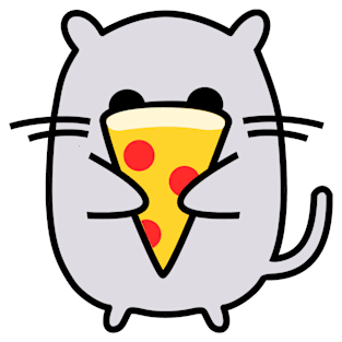 Nom Nom Yummy Pizza Slice Cat Magnet