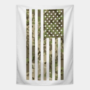 US Flag Down - Multicam Camo Tapestry