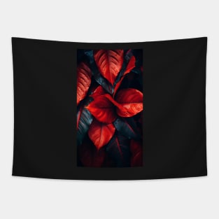 Beautiful fall leaves in surreal shades of red washed in rain ! Tapestry