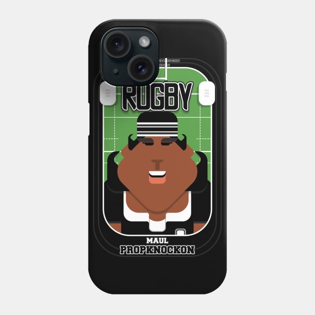 Rugby Black - Maul Propknockon - Aretha version Phone Case by Boxedspapercrafts