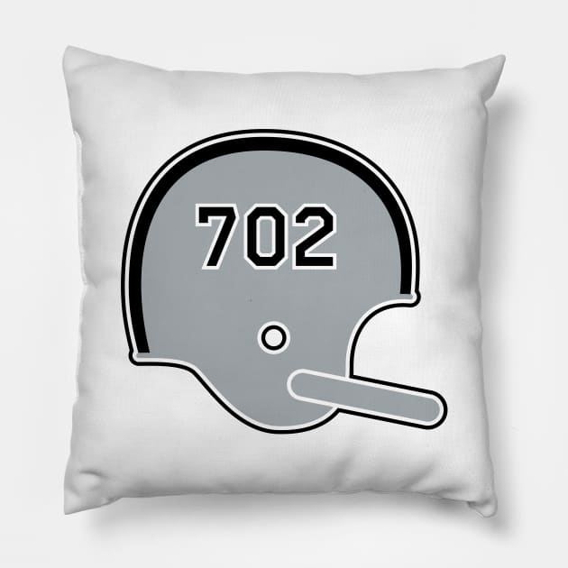 Las Vegas Raiders 702 Helmet Pillow by Rad Love