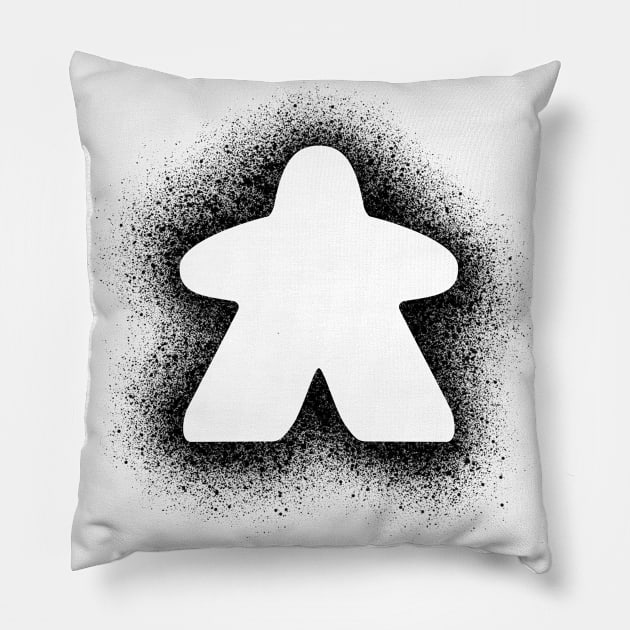 Meeple Spray - Black Pillow by Jobby