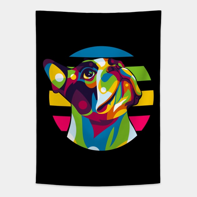 The Little Pitbull Dog Tapestry by wpaprint