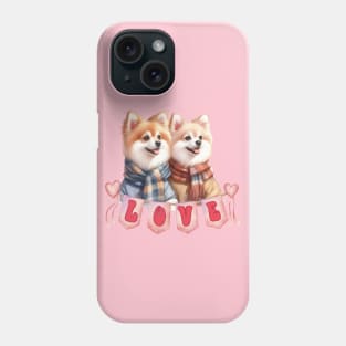 Lovely couple dogs Phone Case