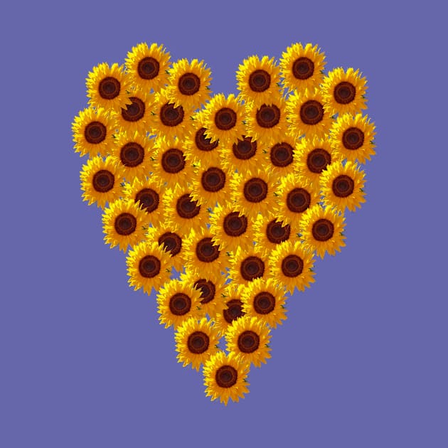 Heart of Sunflowers for Mothers Day by ellenhenryflorals