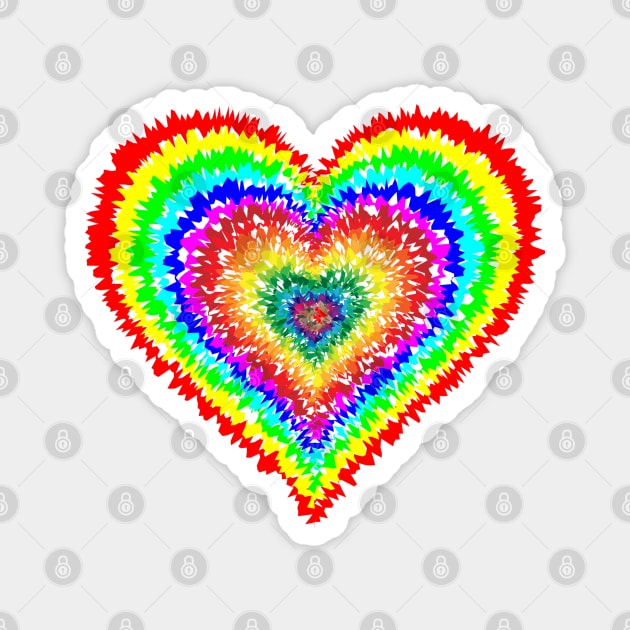 Tie Dye Heart Magnet by HolidayBug