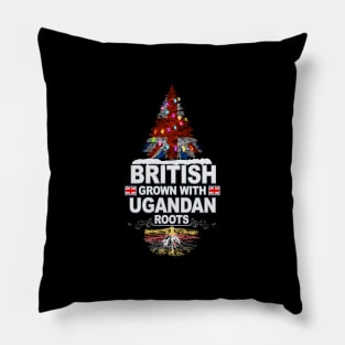 British Grown With Ugandan Roots - Gift for Ugandan With Roots From Uganda Pillow