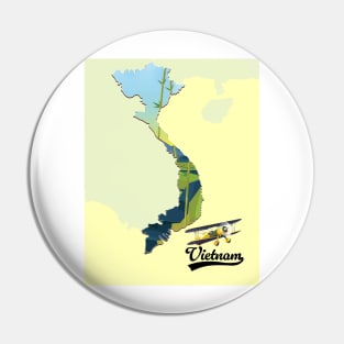 Vietnam retro map Pin