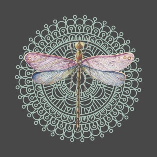 Dragonfly on mandala T-Shirt