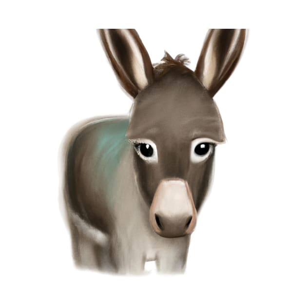 Cute Mule Drawing by Play Zoo