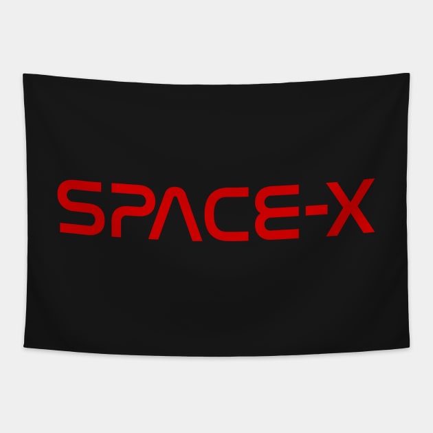 SpaceX logo - 1980s NASA style Tapestry by popkulturniy