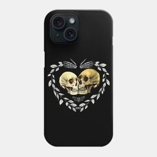 Heart eternal Lovers skeletons, lovers, cool skulls, bones, Human anatomy,romance skull, bones Phone Case