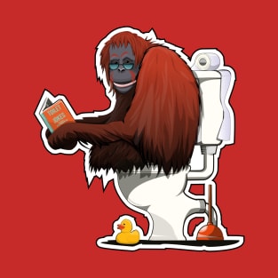 Orangutan on the Toilet T-Shirt