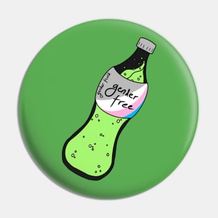 Gender free bottle (agender) Pin