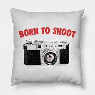 Born To Shoot / Camera Geek Gift Design Pillow