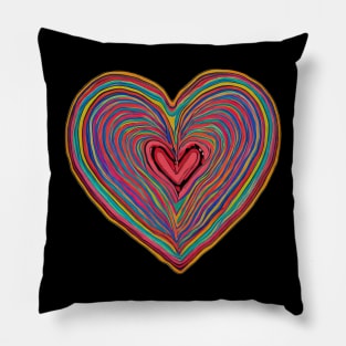 Colorful heart design | Pillow