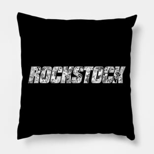 Rockstock Logo 2020 BlackWhite Pillow