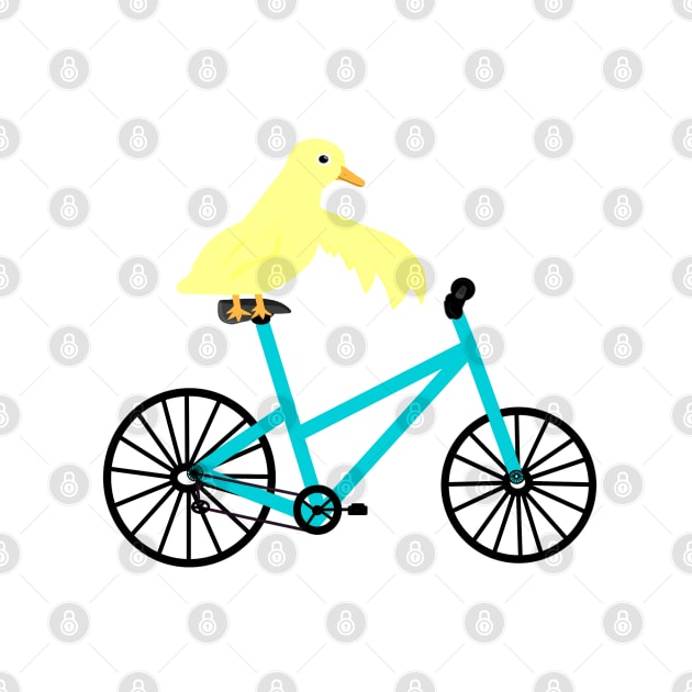 Duck On A Teal Bicycle by CatGirl101