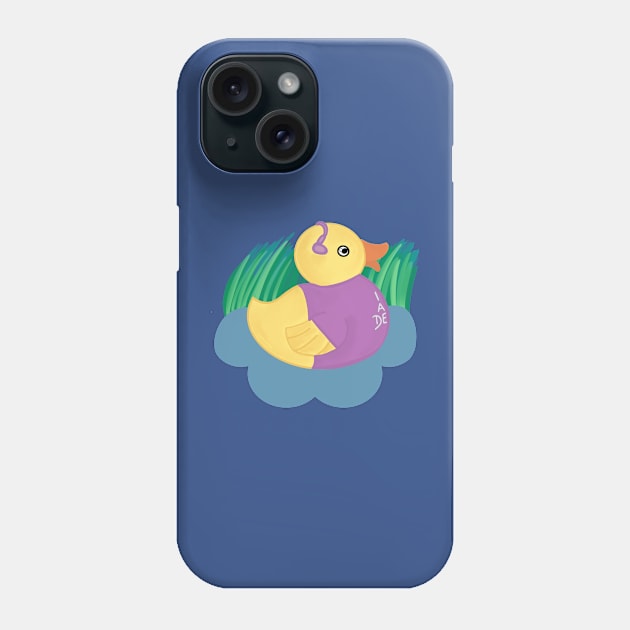 Chronically Quackers - Vivian the Deaf Duck Phone Case by NatLeBrunDesigns