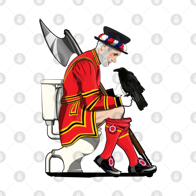 British Beefeater on the Toilet by InTheWashroom