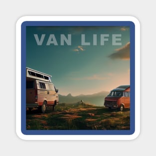 Van Life Camper RV Outdoors in Nature Magnet