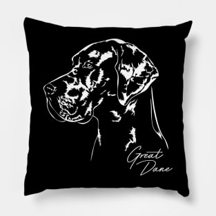 Proud Great Dane dog portrait Pillow