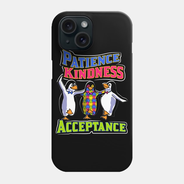 autism penguin Phone Case by Jandjprints