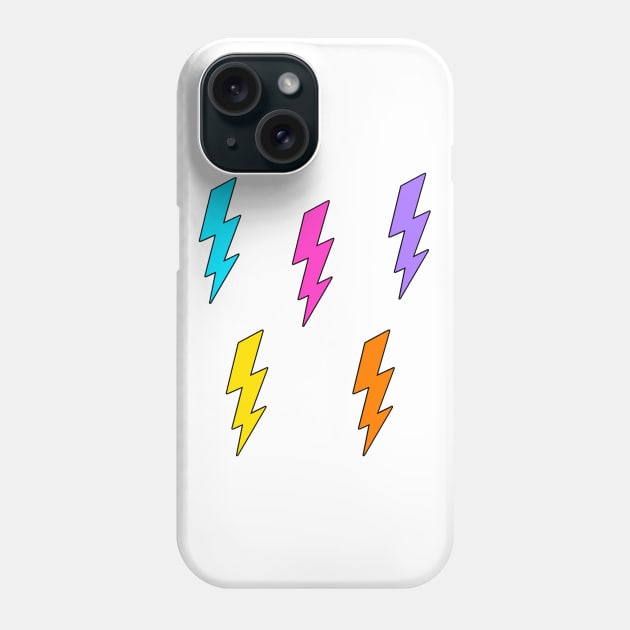 Colorful Lightning Bolts Phone Case by lolosenese