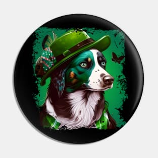 Dog And St. Patrick's Day Pin