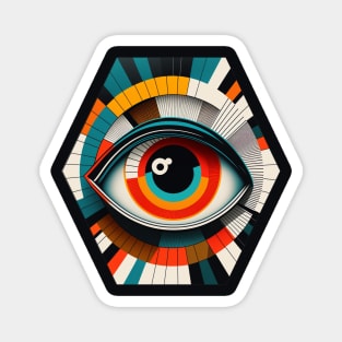 Geometrical Eye Bauhaus Inspired Magnet