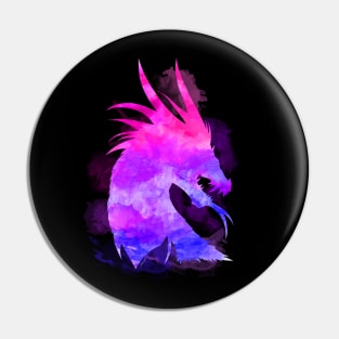 Dragon Watercolor Spirit Pin