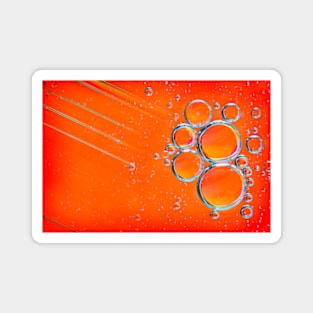 Orange Bubbles Oil and Water Magnet