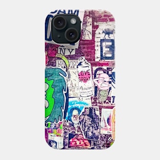 Street Art Wall NYC Graffiti Sticker Phone Case