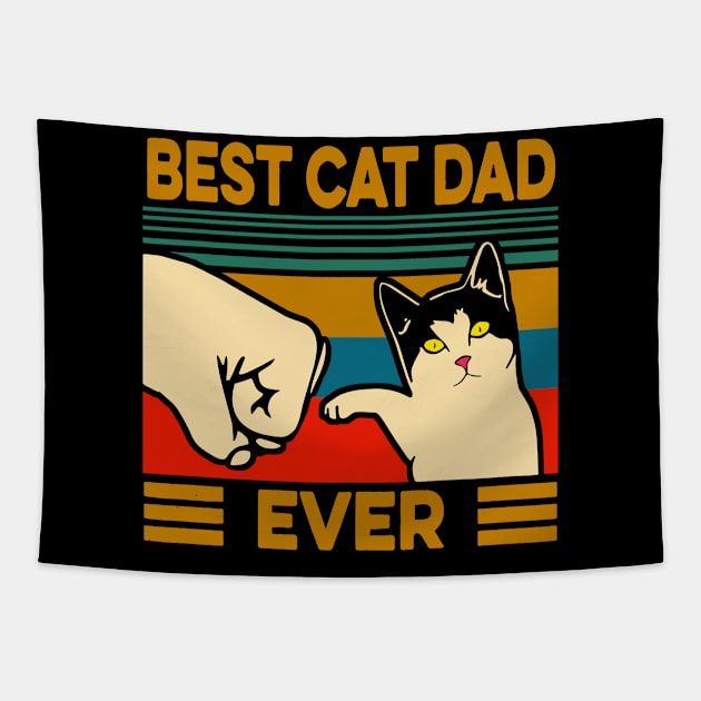 Best Cat Dad Ever Father s Day Tapestry by karascom