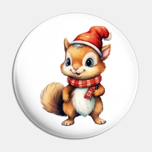 Christmas Squirrel Pin