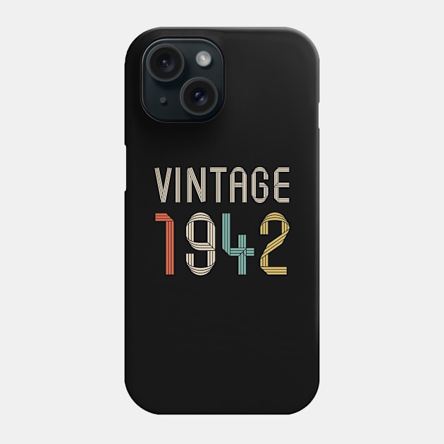 Vintage1942 80 years old birthday Phone Case by hoopoe