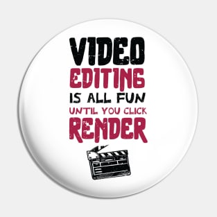 Video editing is all fun, until you click RENDER /video editor gift idea / video editing present / animation lover Pin