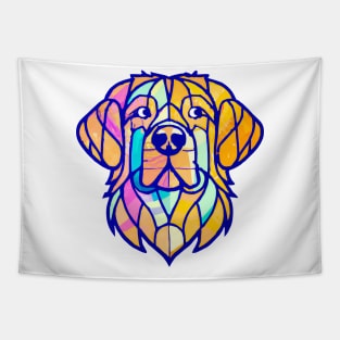 Golden Retriever 80s Dog Owner Retro Funny Golden Retriever Tapestry