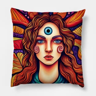 Hannah the Mystic Sorceress Witch Pillow