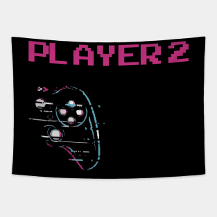 Player 1 and Player 2 Funny Couples, couples Baby Reveal Shirts, Gamer Announcements Tapestry